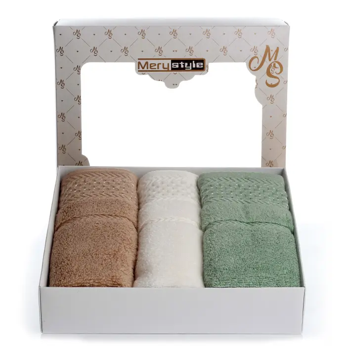 Комплект 3 броя хавлия микропамук в кутия - 2 - 1045 - Комплект 3 броя хавлия микропамук в кутия - 2 - 1045