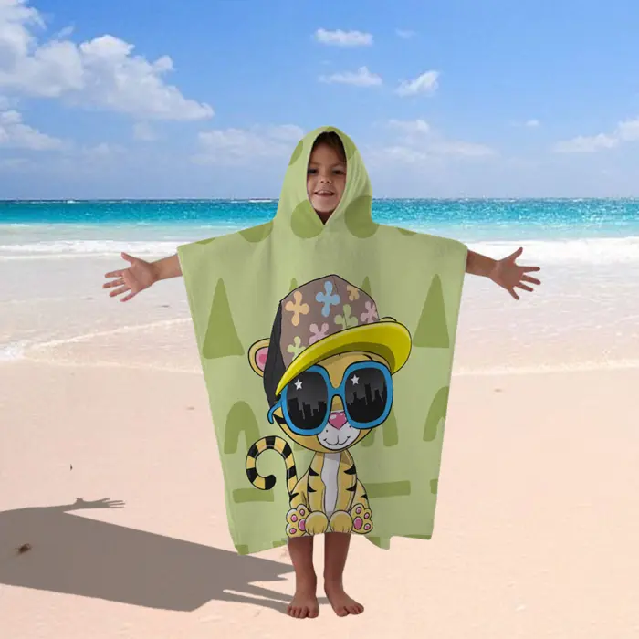 Детско хавлиено пончо - Тигър - 540 - Детско хавлиено пончо - Тигър - 540