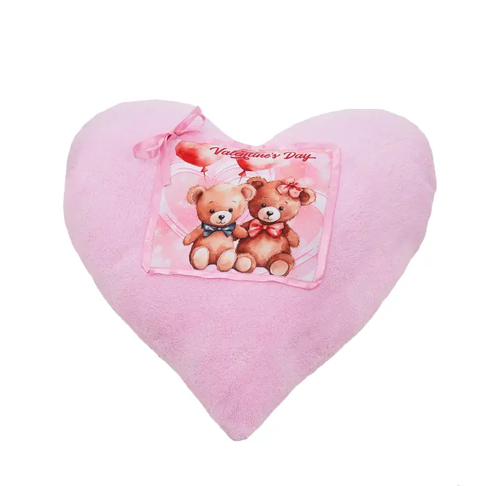 Декоративна възглавница сърце -розова - Свети Валентин - 3571 - Декоративна възглавница сърце -розова - Свети Валентин - 3571