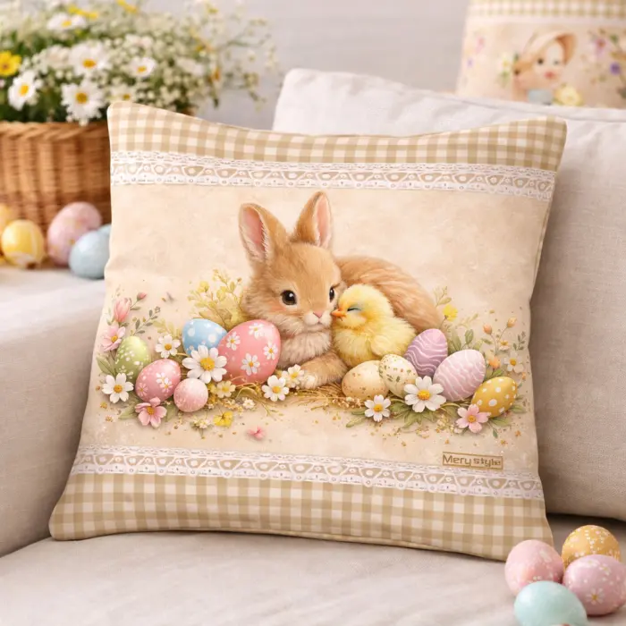 Декоративна възглавница - Великденски мотиви - 5433 - 3802 - Декоративна възглавница - Великденски мотиви - 5433 - 3802