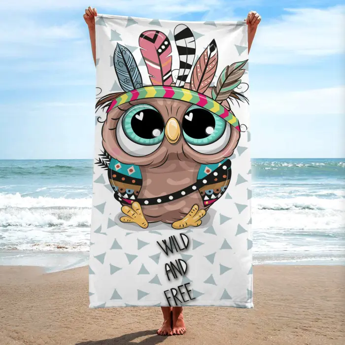 Детска хавлиена кърпа - Бухал - 516 - Детска хавлиена кърпа - Бухал - 516