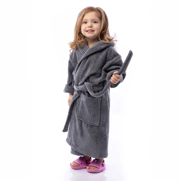 Детски халат Елеганс - Сив - 2711 - Детски халат Елеганс - Сив - 2711