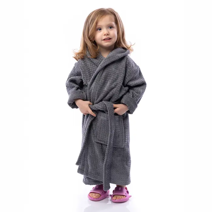 Детски халат Елеганс - Сив - 2712 - Детски халат Елеганс - Сив - 2712