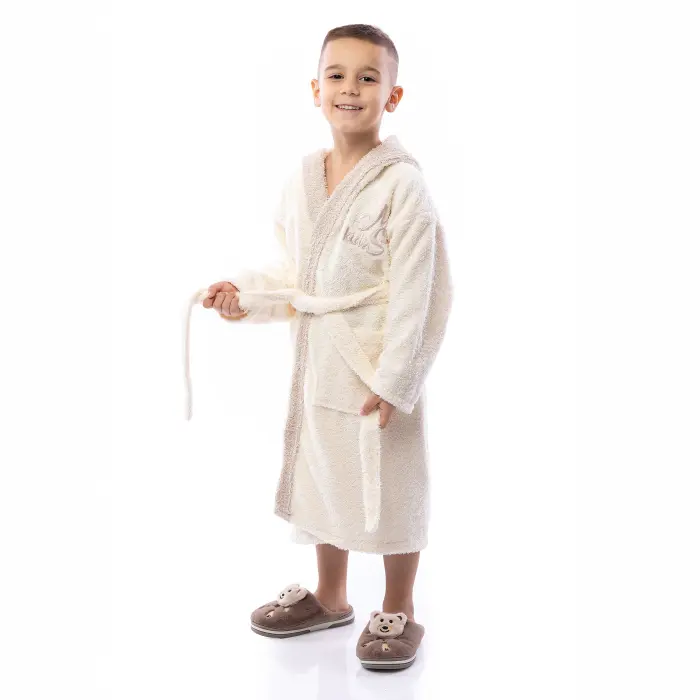 Детски халат Маер - Крем - 2572 - Детски халат Маер - Крем - 2572