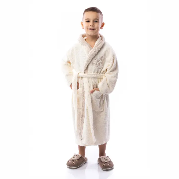 Детски халат Маер - Крем - 2573 - Детски халат Маер - Крем - 2573