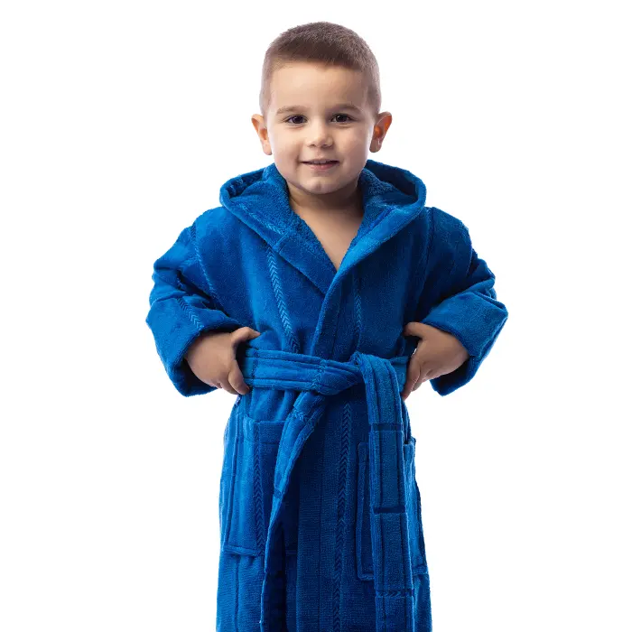 Детски халат нишка - син - 1040 - Детски халат нишка - син - 1040