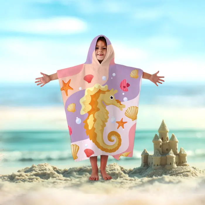Детско хавлиено пончо - 5053 - 2924 - Детско хавлиено пончо - 5053 - 2924