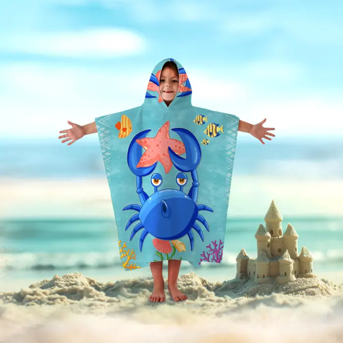 Детско хавлиено пончо - 5054 - 2925 - Детско хавлиено пончо - 5054 - 2925