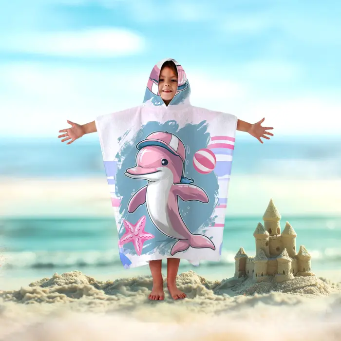 Детско хавлиено пончо - 5055 - 2926 - Детско хавлиено пончо - 5055 - 2926