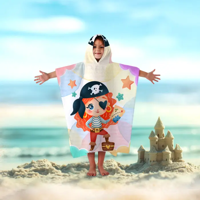 Детско хавлиено пончо - 5057 - 2928 - Детско хавлиено пончо - 5057 - 2928