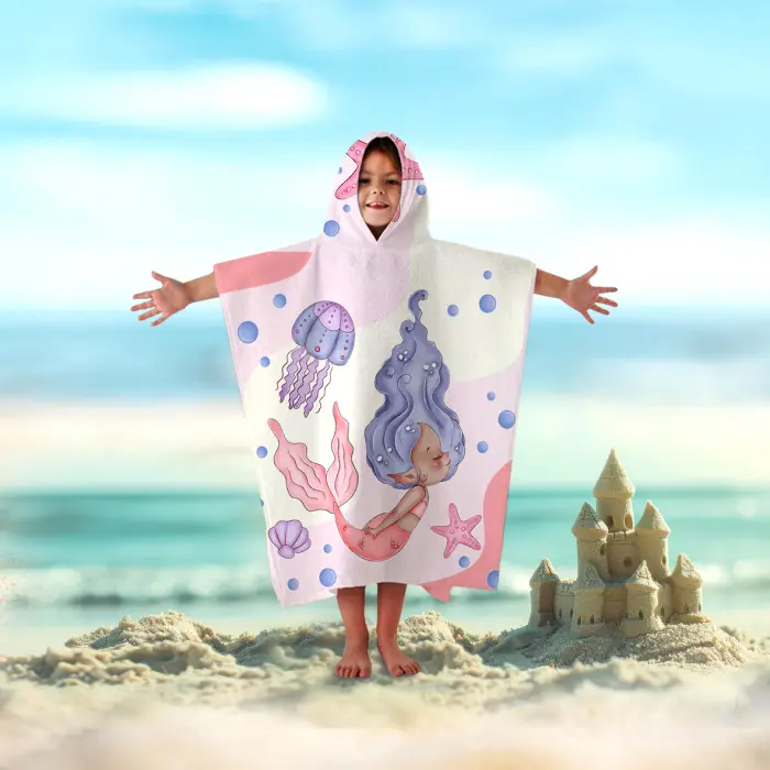 Детско хавлиено пончо - 5060 - 2931 - Детско хавлиено пончо - 5060 - 2931