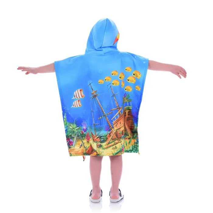 Детско пончо - Акула - 1357 - Детско пончо - Акула - 1357
