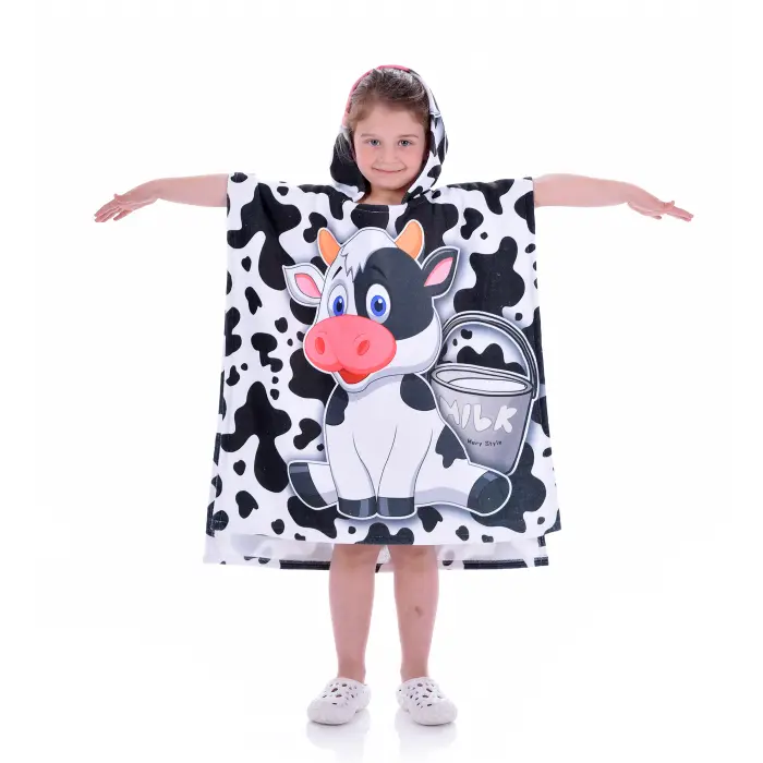 Детско пончо - Крава - 1378 - Детско пончо - Крава - 1378