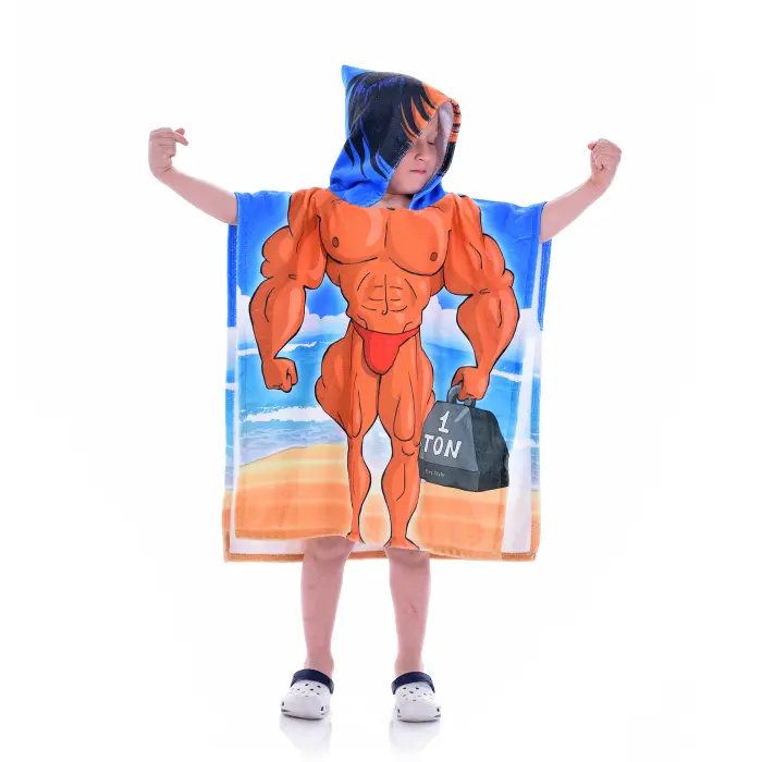 Детско пончо - Културист - 1383 - Детско пончо - Културист - 1383