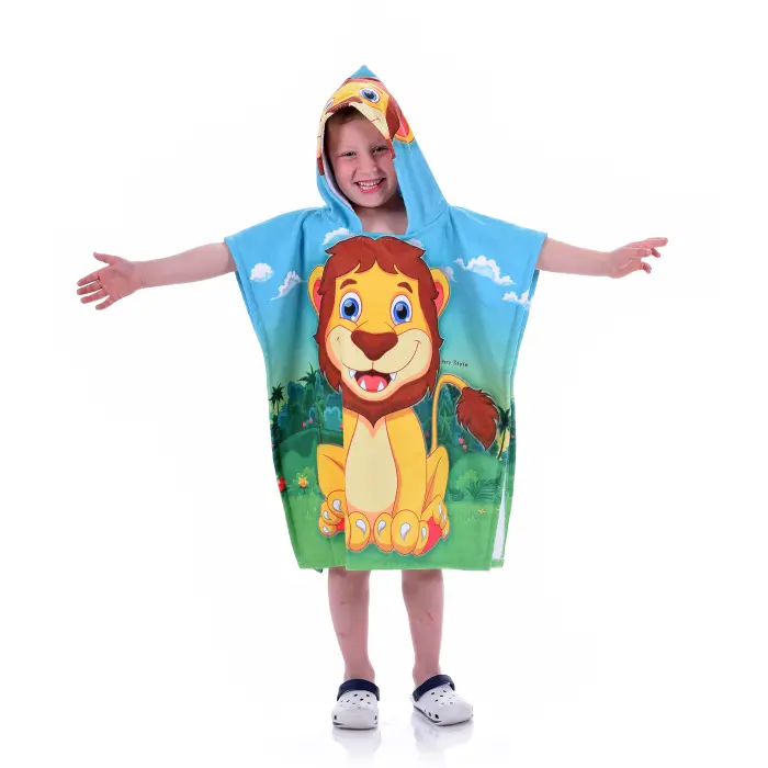 Детско пончо - Лъвче - 1389 - Детско пончо - Лъвче - 1389