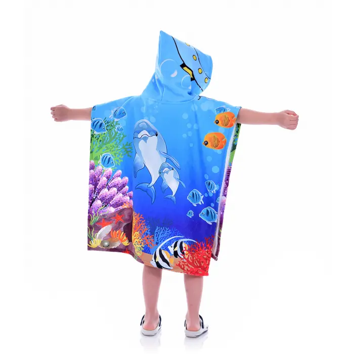 Детско пончо - Малък водолаз - 1436 - Детско пончо - Малък водолаз - 1436