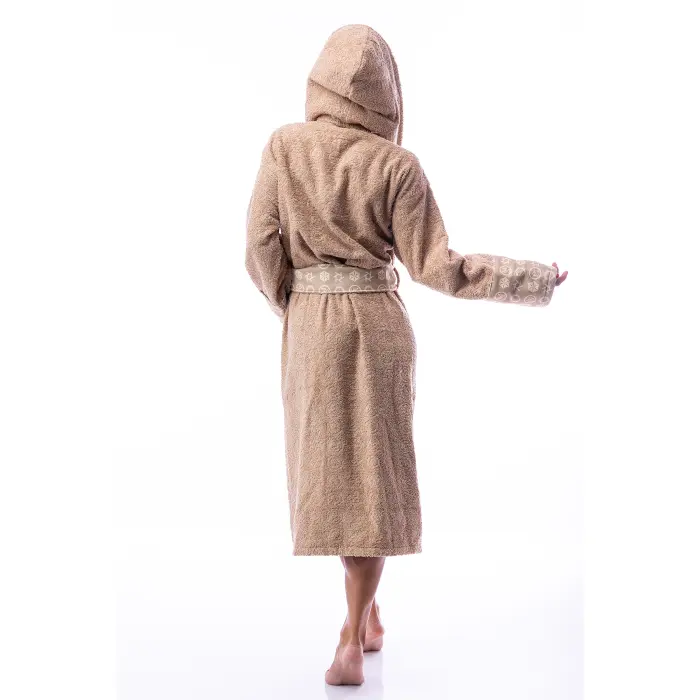 Халат букле MS печат - Капучино - дамски - 1863 - Халат букле MS печат - Капучино - дамски - 1863