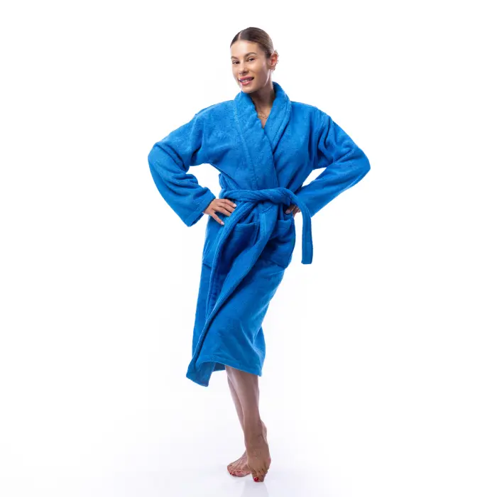 Халат Едноцветен Шал Яка - Парламент - дамски - 1696 - Халат Едноцветен Шал Яка - Парламент - дамски - 1696