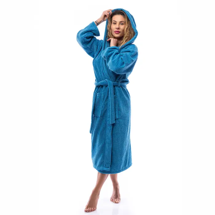 Халат Елеганс - Морско синьо - дамски - 2640 - Халат Елеганс - Морско синьо - дамски - 2640