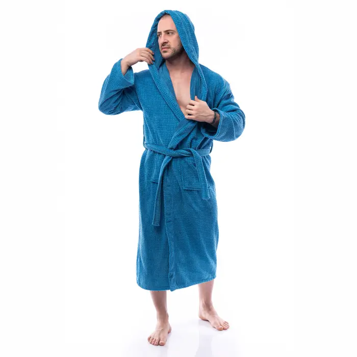 Халат Елеганс - Морско синьо - мъжки - 2658 - Халат Елеганс - Морско синьо - мъжки - 2658
