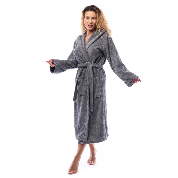 Халат Елеганс - Сив - дамски - 2648 - Халат Елеганс - Сив - дамски - 2648