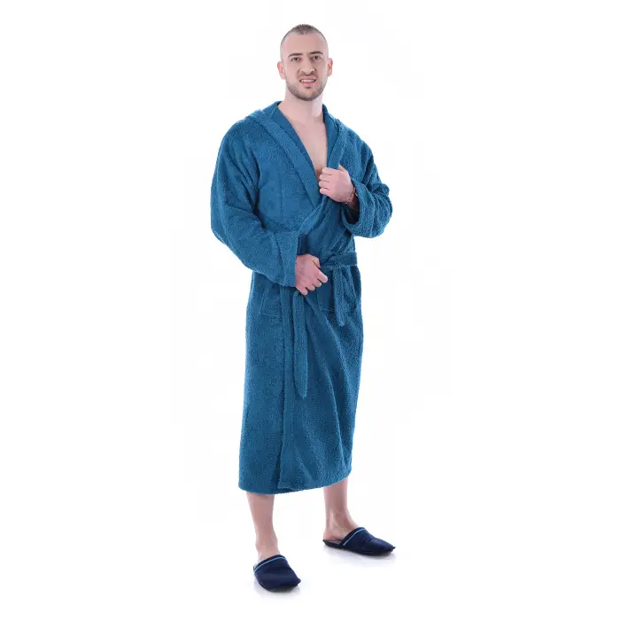 Халат Маер - Петрол - мъжки - 1196 - Халат Маер - Петрол - мъжки - 1196