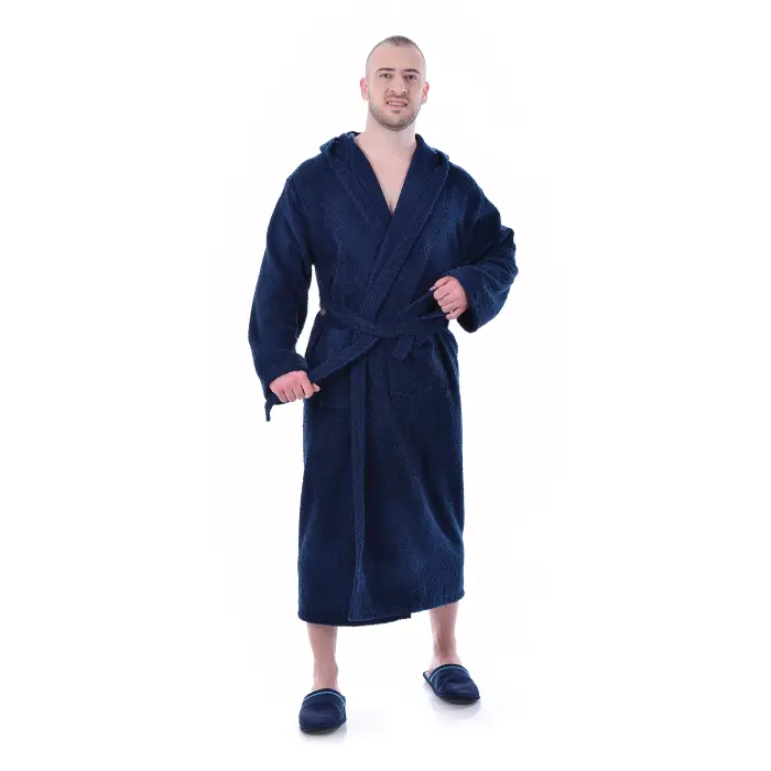 Халат Маер - Тъмно синьо - мъжки - 1185 - Халат Маер - Тъмно синьо - мъжки - 1185