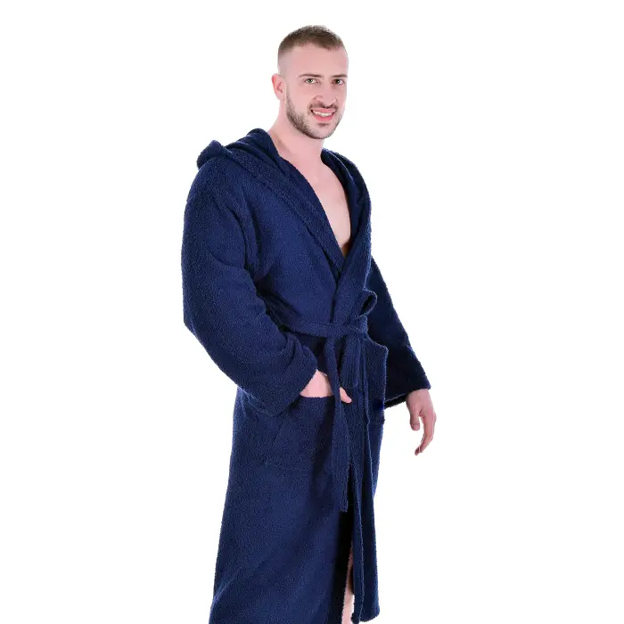 Халат Маер - Тъмно синьо - мъжки - 1187 - Халат Маер - Тъмно синьо - мъжки - 1187