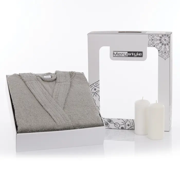 Халат Мери в кутия - Сив - 3352 - Халат Мери в кутия - Сив - 3352
