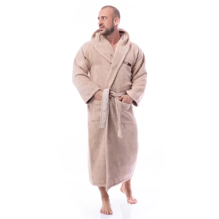 Халат Микропамук - капучино - мъжки - 170 - Халат Микропамук - капучино - мъжки - 170