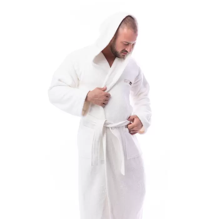 Халат Микропамук - крем - мъжки - 206 - Халат Микропамук - крем - мъжки - 206