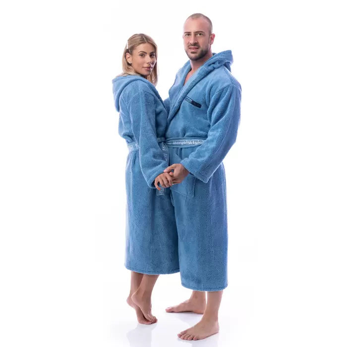 Халат Микропамук - дънково - дамски - 226 - Халат Микропамук - дънково - дамски - 226