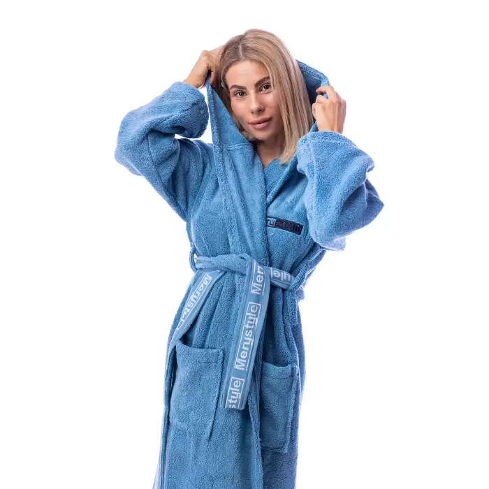 Халат Микропамук - дънково - дамски - 223 - Халат Микропамук - дънково - дамски - 223