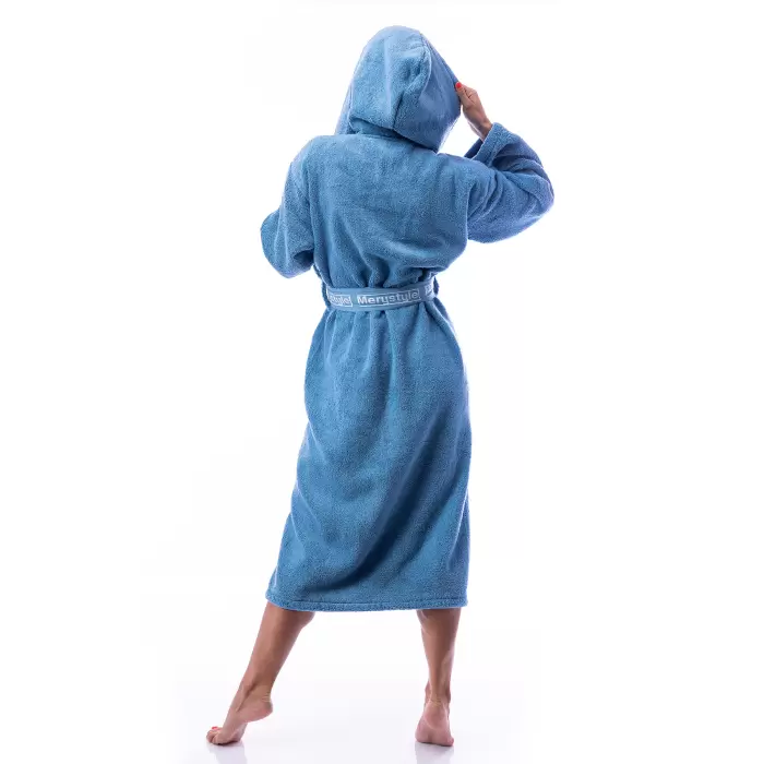 Халат Микропамук - дънково - дамски - 225 - Халат Микропамук - дънково - дамски - 225