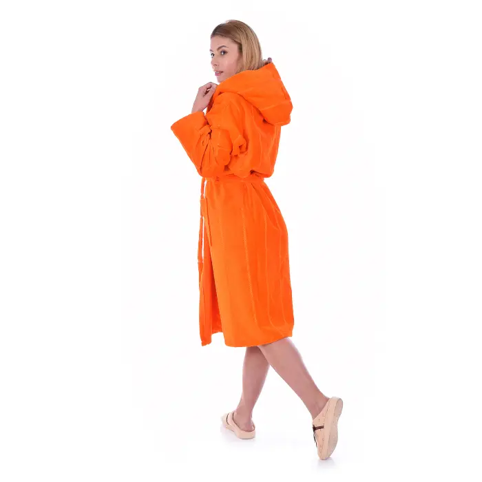Халат нишка - Оранжев - дамски - 1164 - Халат нишка - Оранжев - дамски - 1164