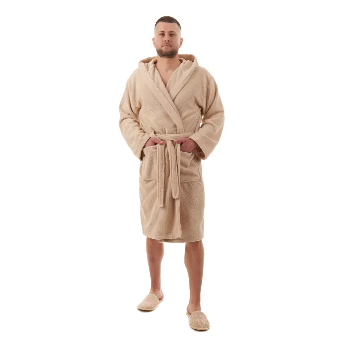 Халат Рипс - къс - Капучино - мъжки - 3670 - Халат Рипс - къс - Капучино - мъжки - 3670