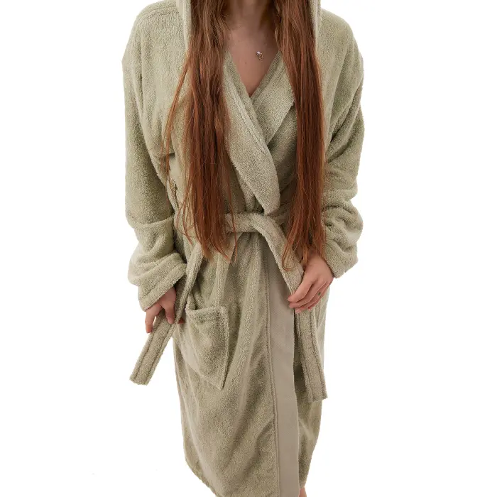 Халат Севи лого - MS - светло зелен- дамски - 3739 - Халат Севи лого - MS - светло зелен- дамски - 3739