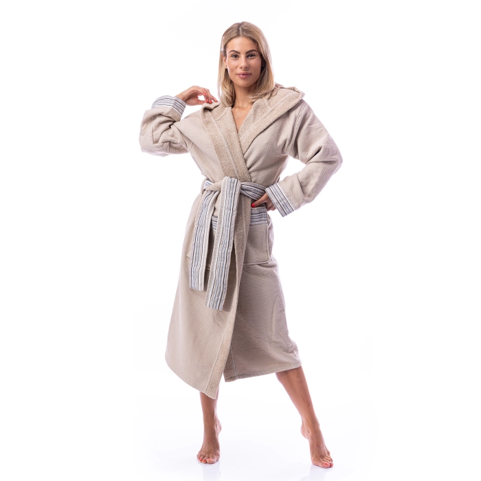 Халат Вафла Лукс - Капучино - дамски - 59 - Халат Вафла Лукс - Капучино - дамски - 59