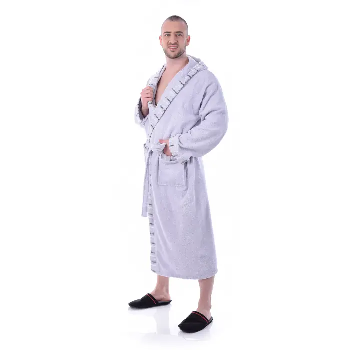 Халат Вивиен - Сив - мъжки - 1101 - Халат Вивиен - Сив - мъжки - 1101