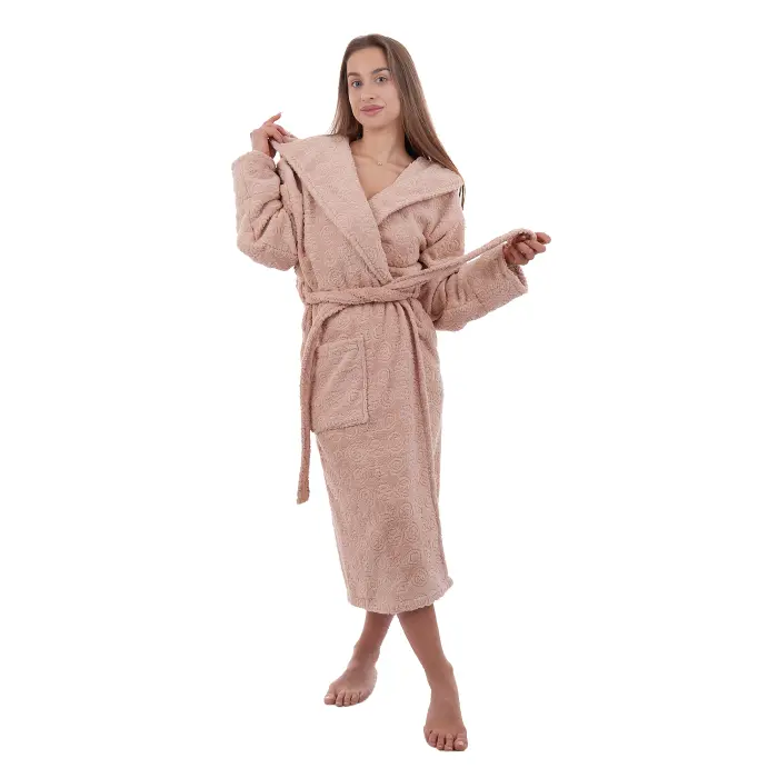 Халат ЖАКАРД - MS - Пепел - дамски - 3504 - Халат ЖАКАРД - MS - Пепел - дамски - 3504
