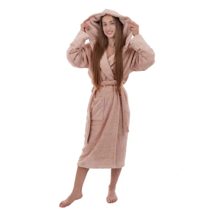 Халат ЖАКАРД - MS - Пепел - дамски - 3505 - Халат ЖАКАРД - MS - Пепел - дамски - 3505