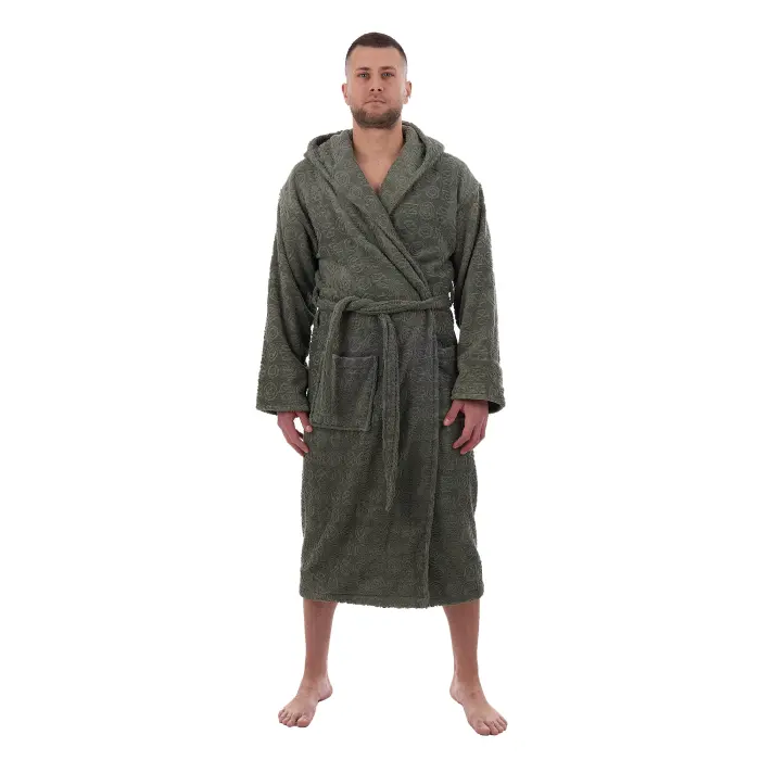 Халат ЖАКАРД - MS - Зелен - мъжки - 3548 - Халат ЖАКАРД - MS - Зелен - мъжки - 3548