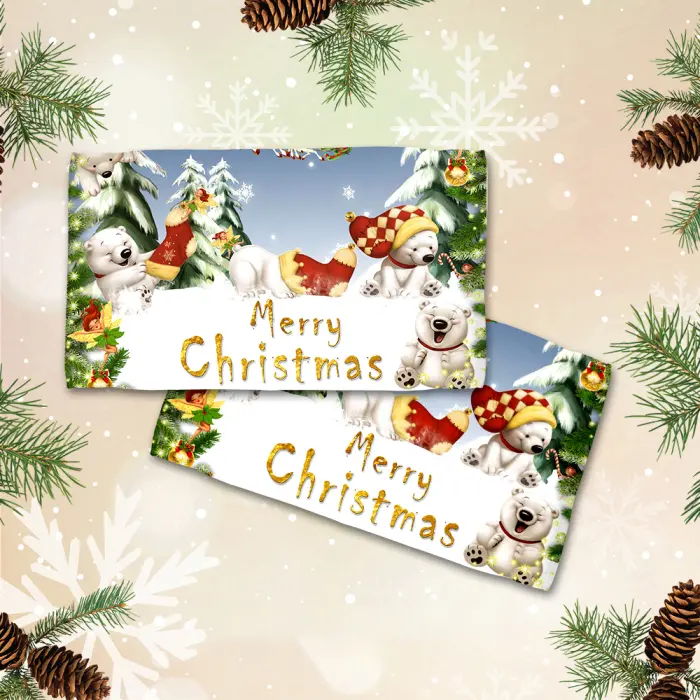 Хавлиена кърпа с коледни мотиви - 3069 - 2104 - Хавлиена кърпа с коледни мотиви - 3069 - 2104