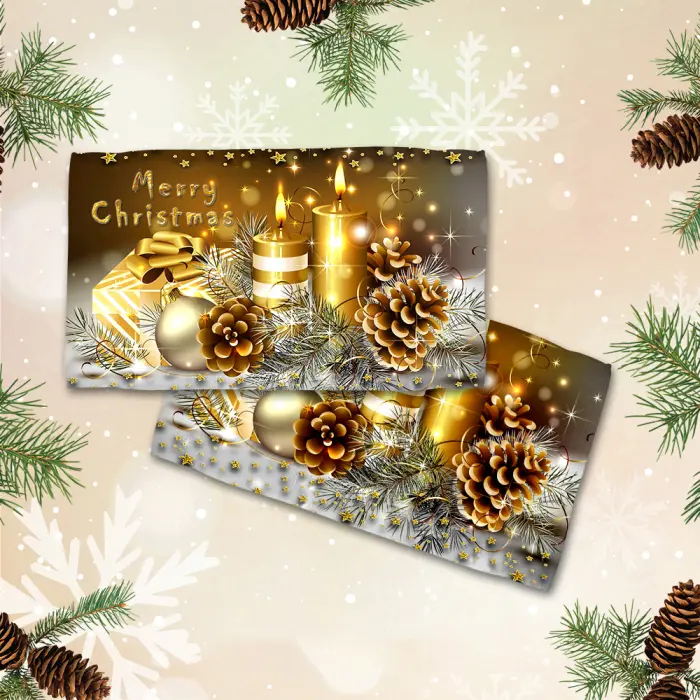 Хавлиена кърпа с коледни мотиви - 3070 - 2105 - Хавлиена кърпа с коледни мотиви - 3070 - 2105