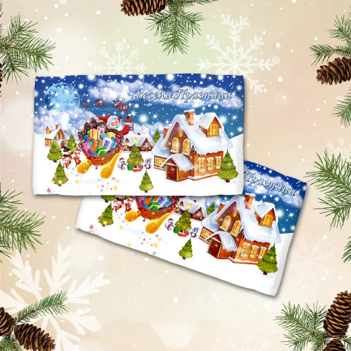 Хавлиена кърпа с коледни мотиви - 3085 - 2121 - Хавлиена кърпа с коледни мотиви - 3085 - 2121