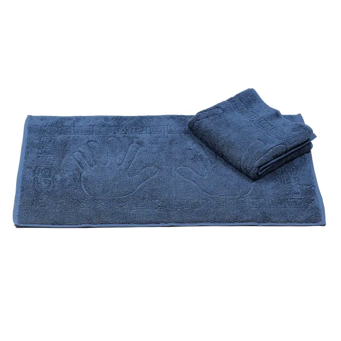 Хавлиена кърпа с мотив ръце - Тъмно синя - 1823 - Хавлиена кърпа с мотив ръце - Тъмно синя - 1823