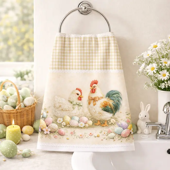 Хавлиена кърпа с Великденски мотиви - 5448 - 3819 - Хавлиена кърпа с Великденски мотиви - 5448 - 3819