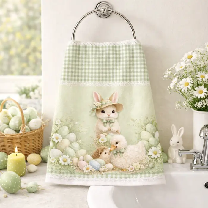 Хавлиена кърпа с Великденски мотиви - 5449 - 3820 - Хавлиена кърпа с Великденски мотиви - 5449 - 3820