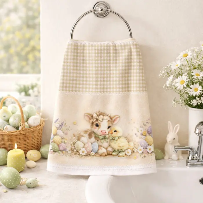 Хавлиена кърпа с Великденски мотиви - 5451 - 3822 - Хавлиена кърпа с Великденски мотиви - 5451 - 3822