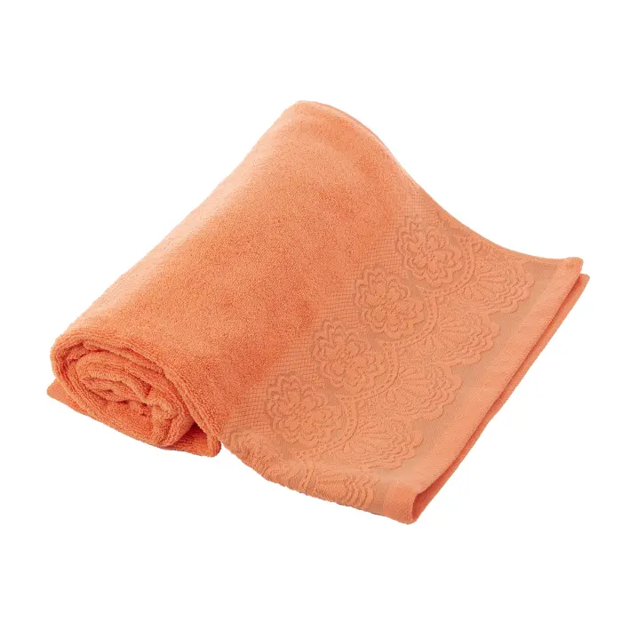 Хавлия Микропамук Дантела - Оранжево - 3324 - Хавлия Микропамук Дантела - Оранжево - 3324